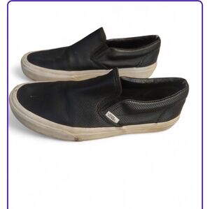 Vans Men's Black Perforated Slip-On Loafers